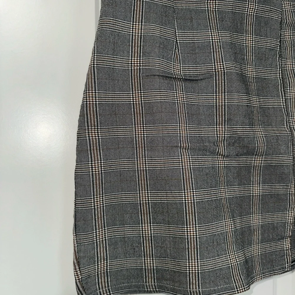 Windsor Stretch Plaid Lightweight Mini Pencil Skirt S